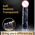 Dildo pe ventuză Penis transparent din silicon, penis DDI-0004 Dildo pe ventuză Penis transparent din silicon, penis DDI-0004