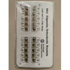 Дентални метални брекети Mini Edgewise ME01-01 0.022 без кука 20 бр.